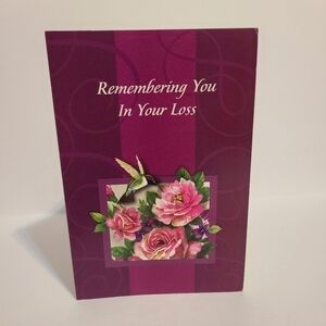 𝅺VINTAGE Sympathy Purple Floral Card